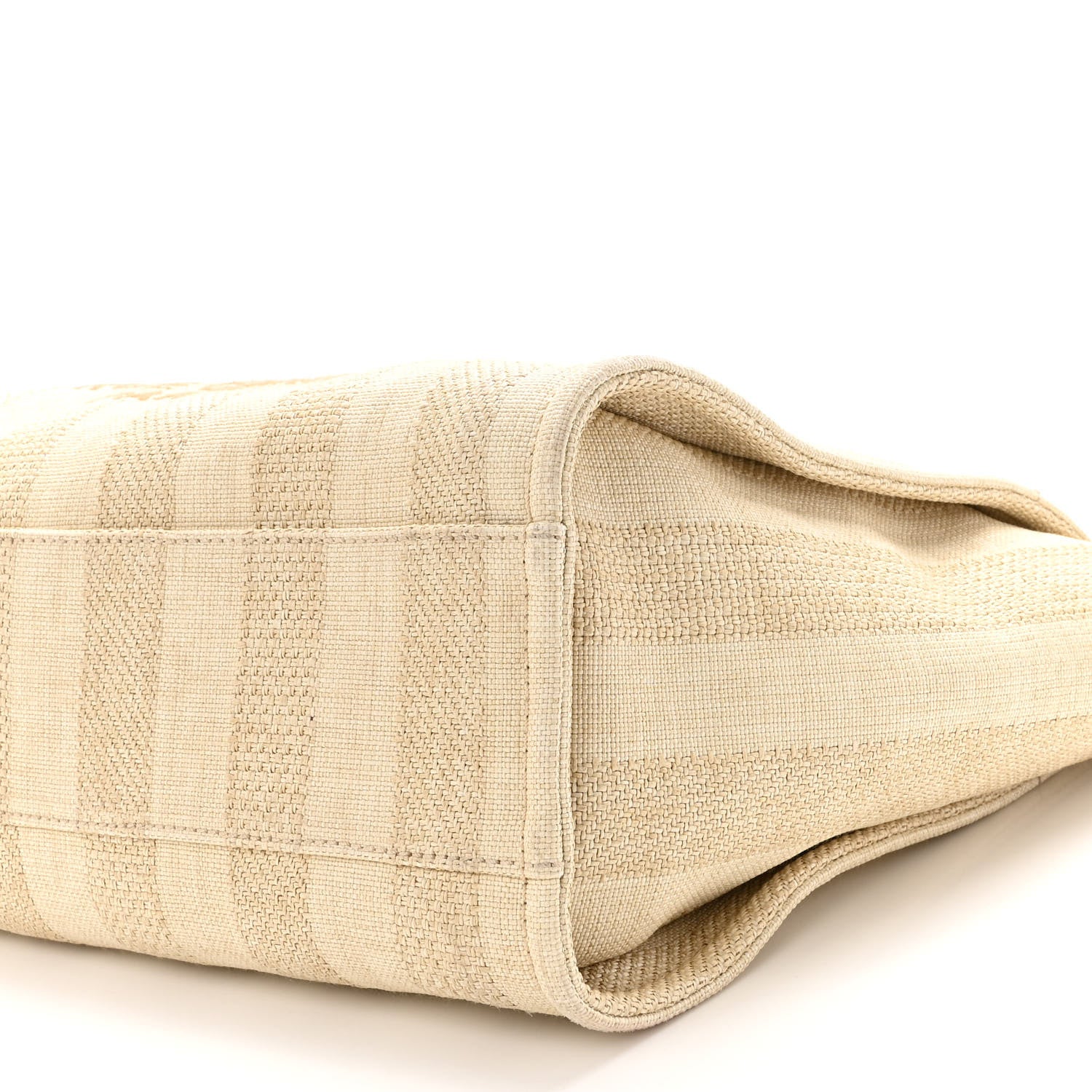Chanel Mixed Fibers Calfskin Striped Small Deauville Tote Beige 10 of 10