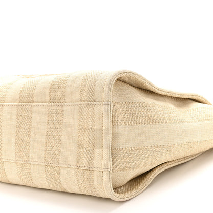 Chanel Mixed Fibers Calfskin Striped Small Deauville Tote Beige 10 of 10