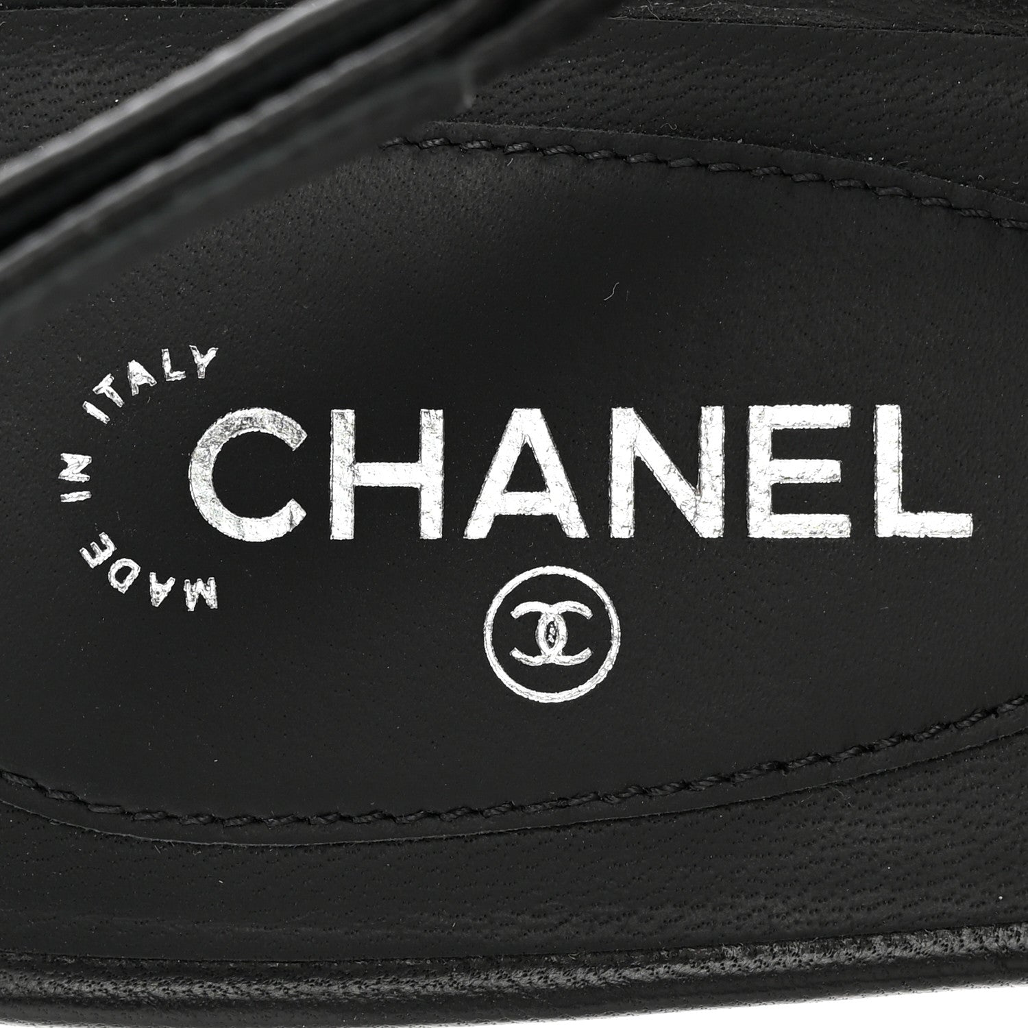 Chanel Lambskin Camellia Thong Sandals 39 Black White 7 of 11