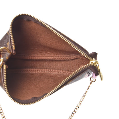 Louis Vuitton Monogram 2016 Christmas Animation Mini Pochette Accessories Rose Ballerine 5 of 8