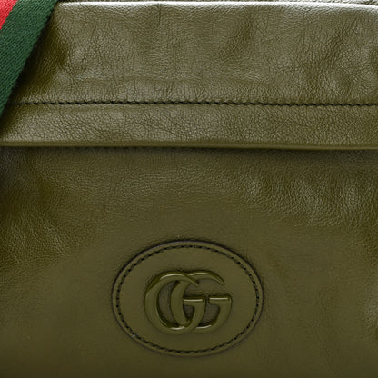 Gucci Piuma Lux Energy Web Monochrome Double G Crossbody Bag Military Wood 8 of 10
