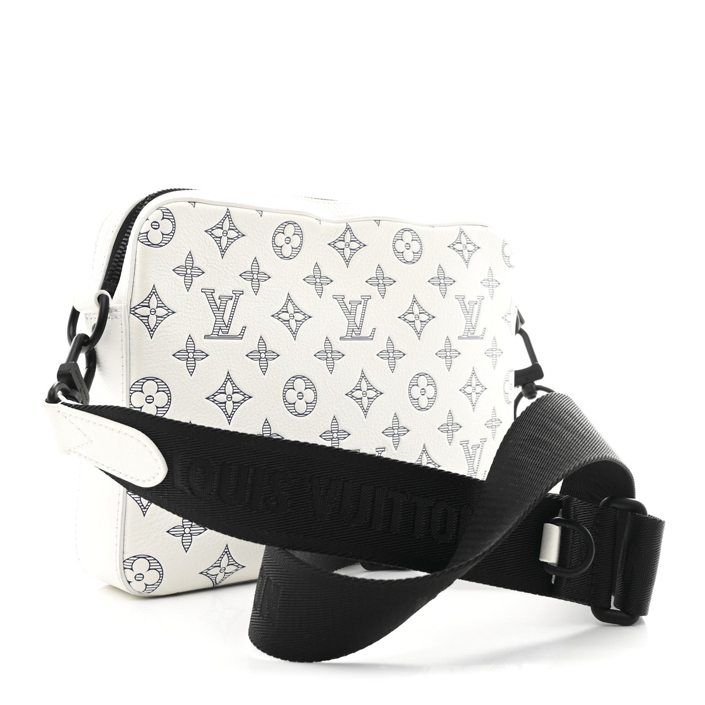 Monogram Shadow G65 Trio Messenger White
