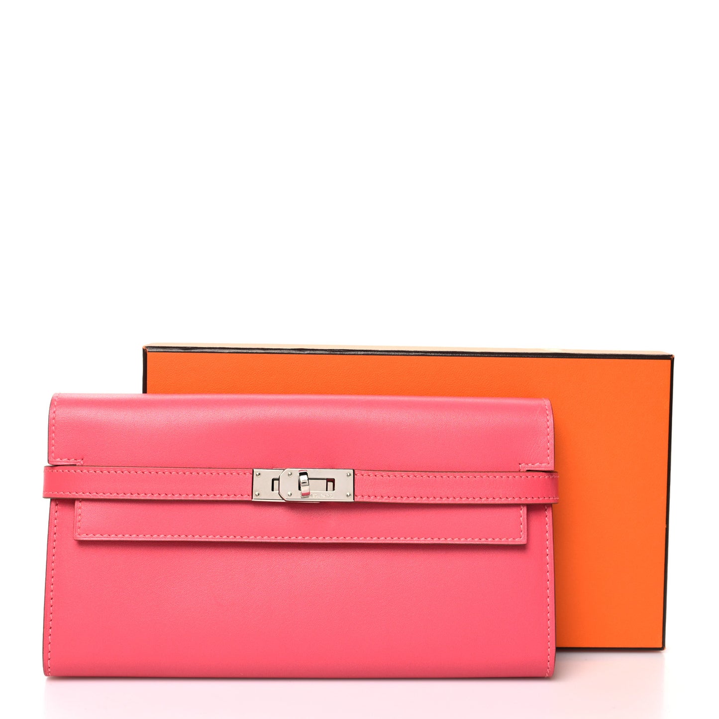 Tadelakt Kelly Longue Wallet Rose Lipstick