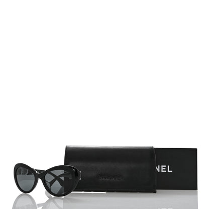 Chanel Acetate Glass Pearls Cat Eye Sunglasses 5443-H-A Black 8 of 8