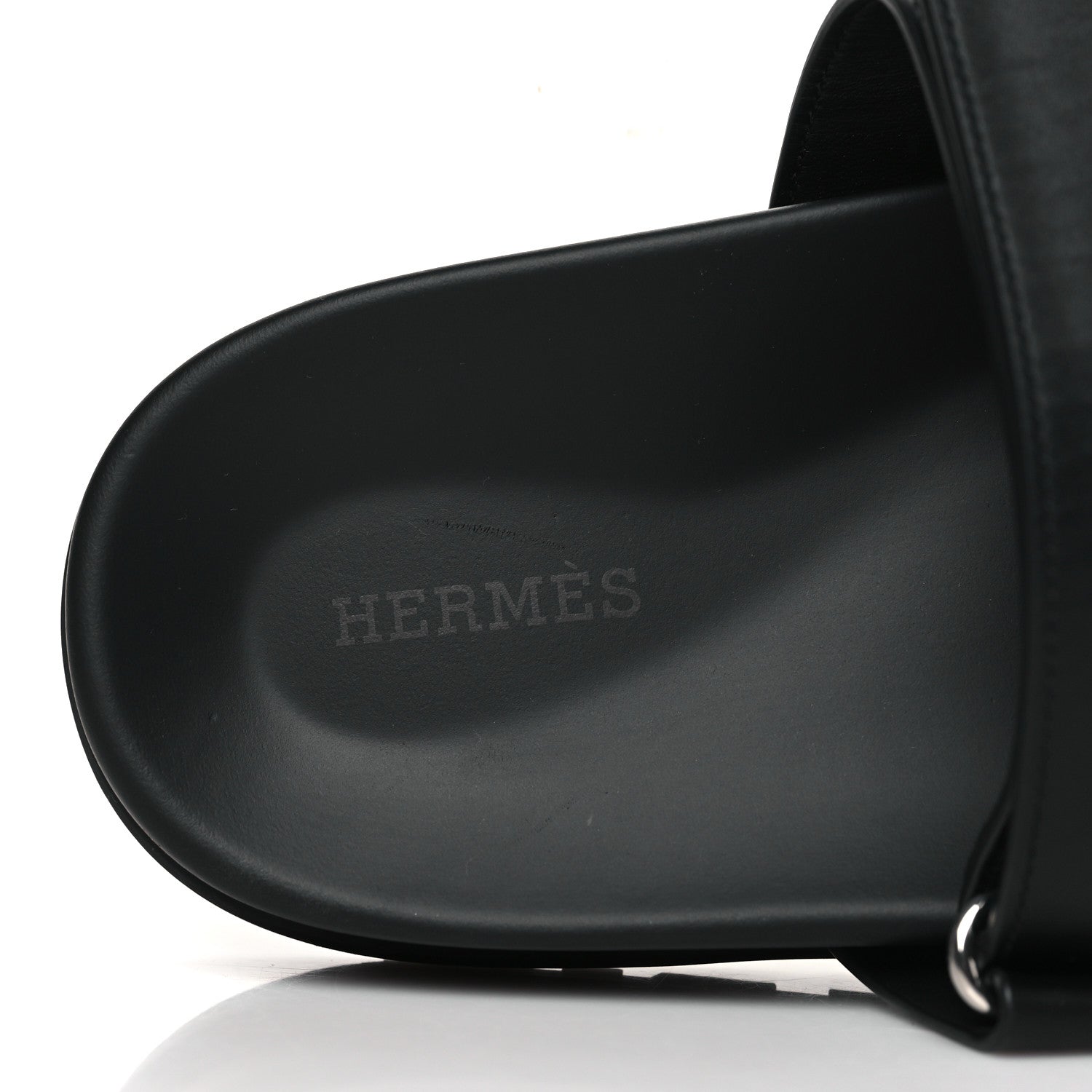 Hermes Calfskin Womens Chypre Sandals 40 Black 7 of 9