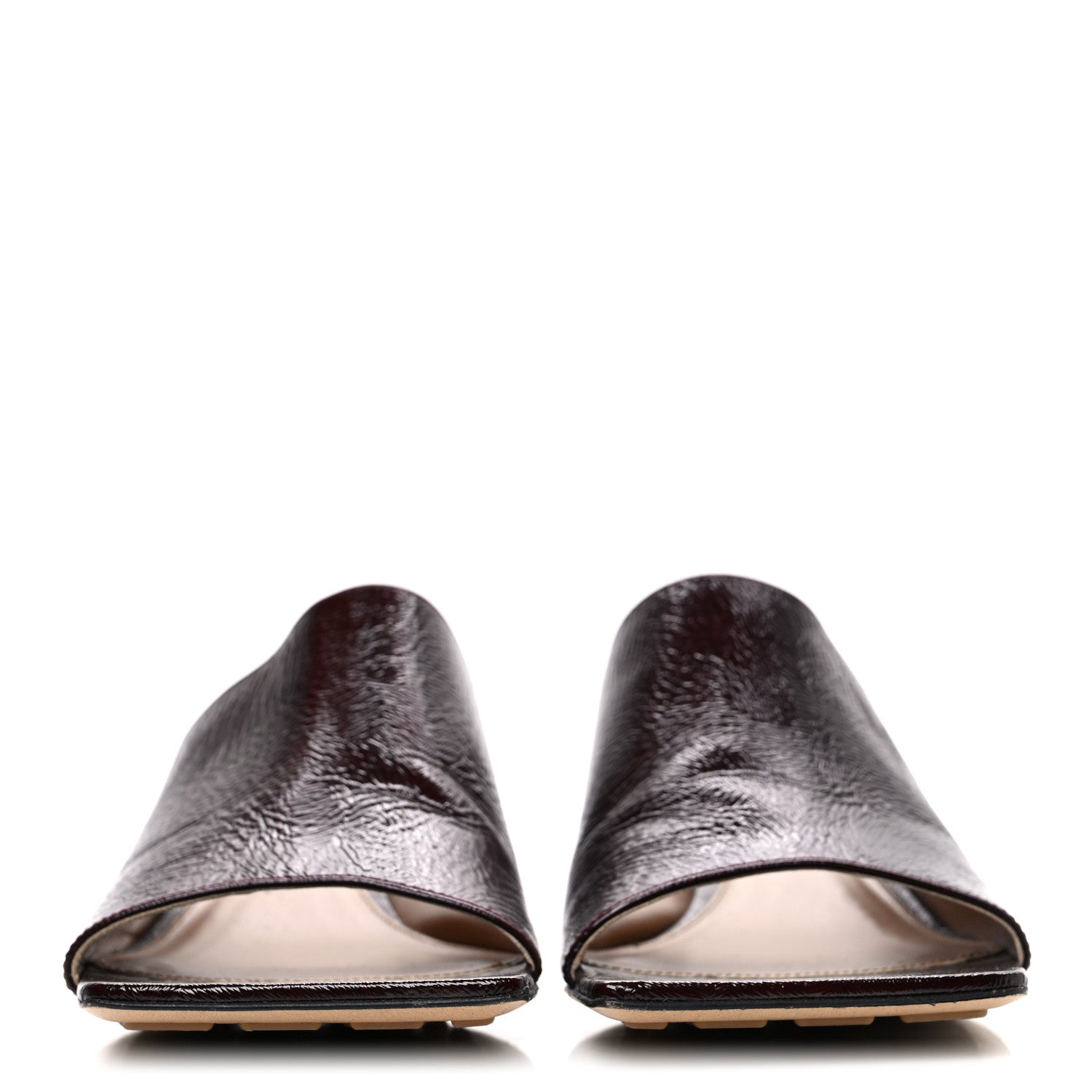 Bottega Veneta Paper Calfskin Stretch Mule Sandals 37.5 Fondant 3 of 9