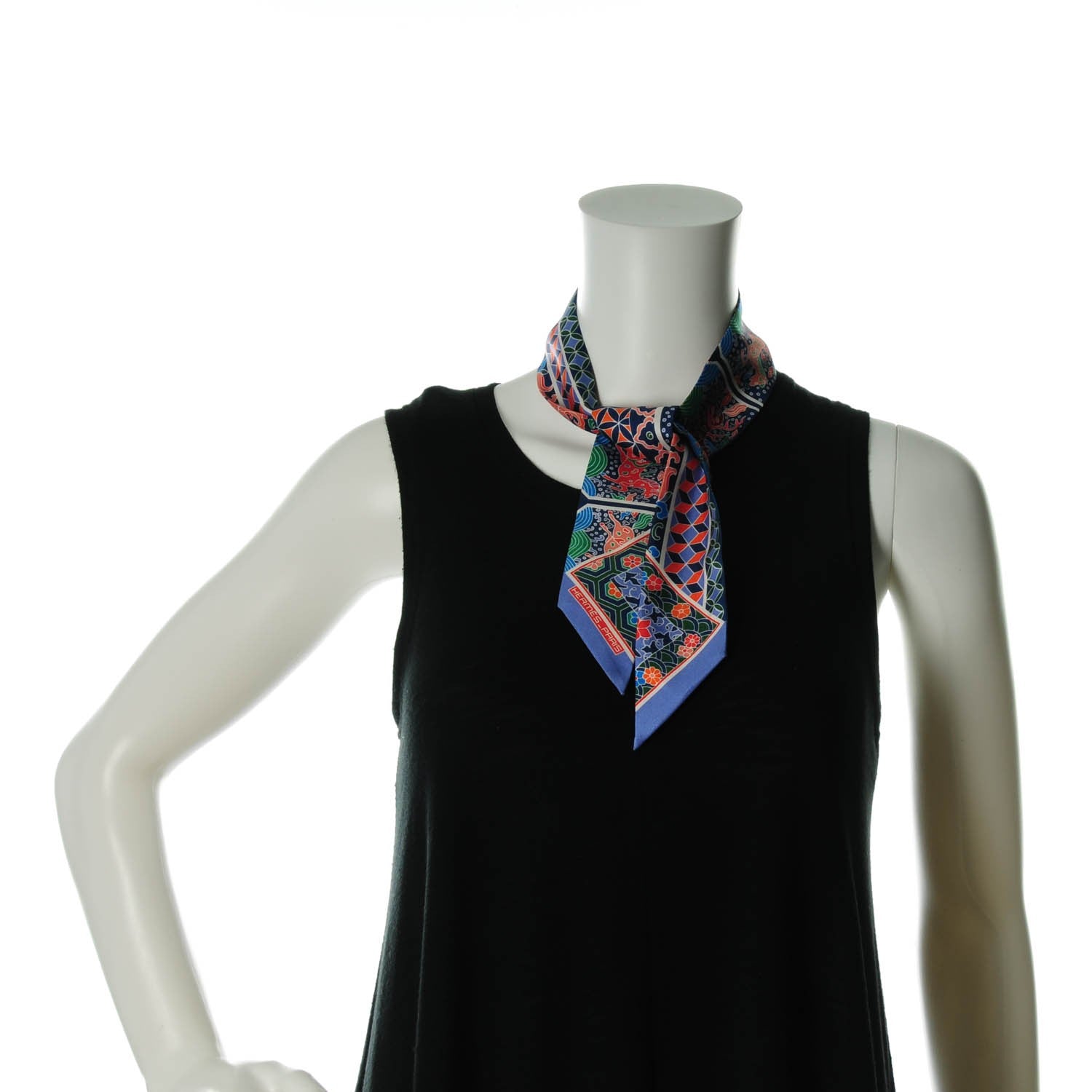 Hermes Silk Collections Imperiales Twilly Lavande Bleu Orange 2 of 6