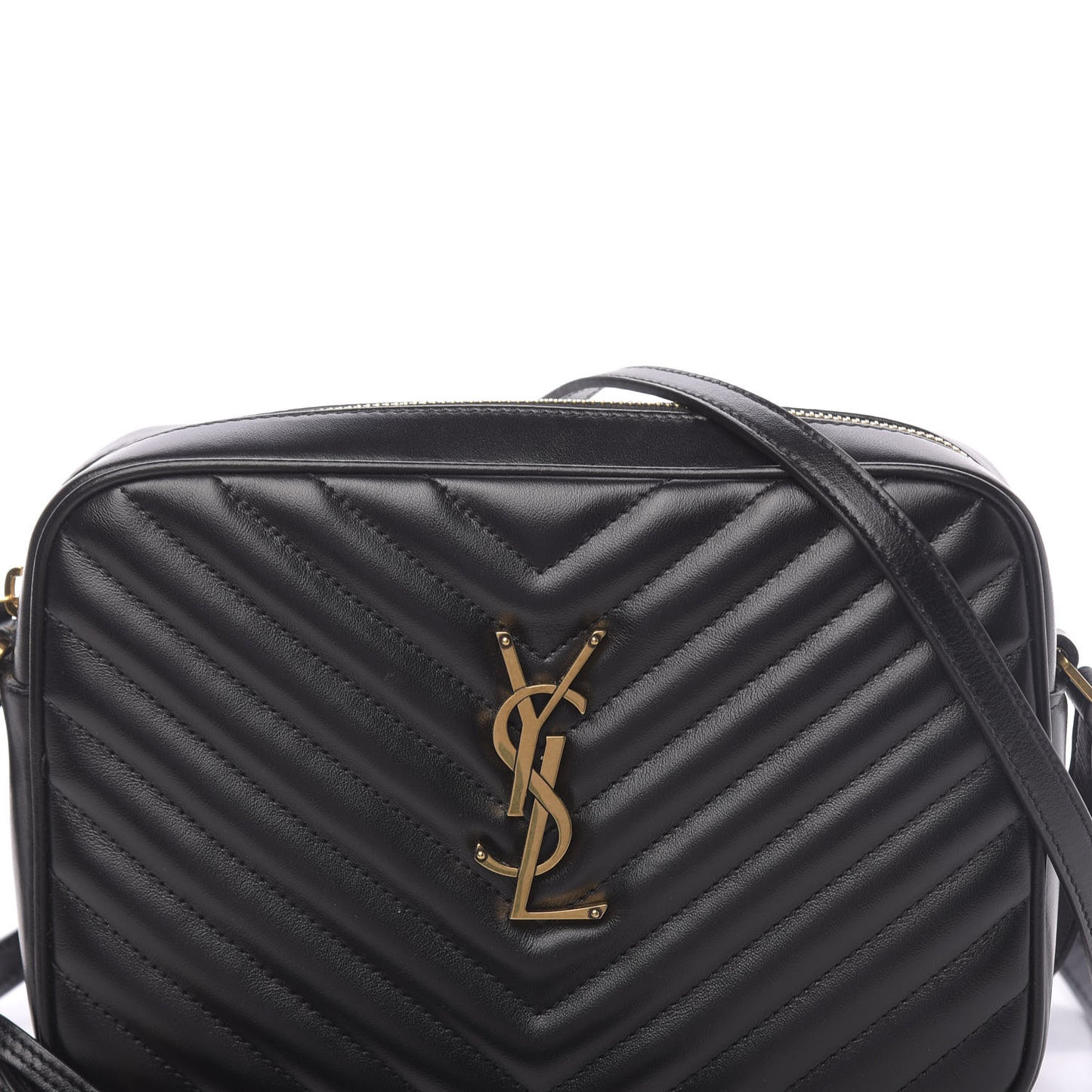 Calfskin Matelasse Monogram Lou Camera Bag Black