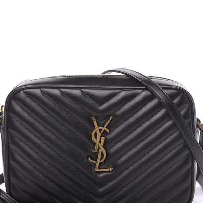 Saint Laurent Calfskin Matelasse Monogram Lou Camera Bag Black 15 of 16