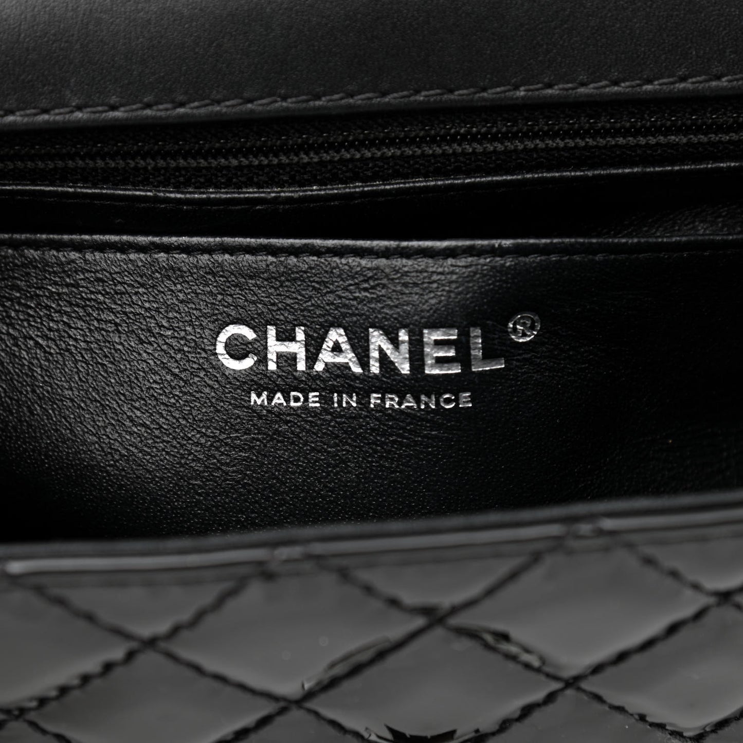 Patent Calfskin Quilted 2.55 Reissue Mini Flap So Black