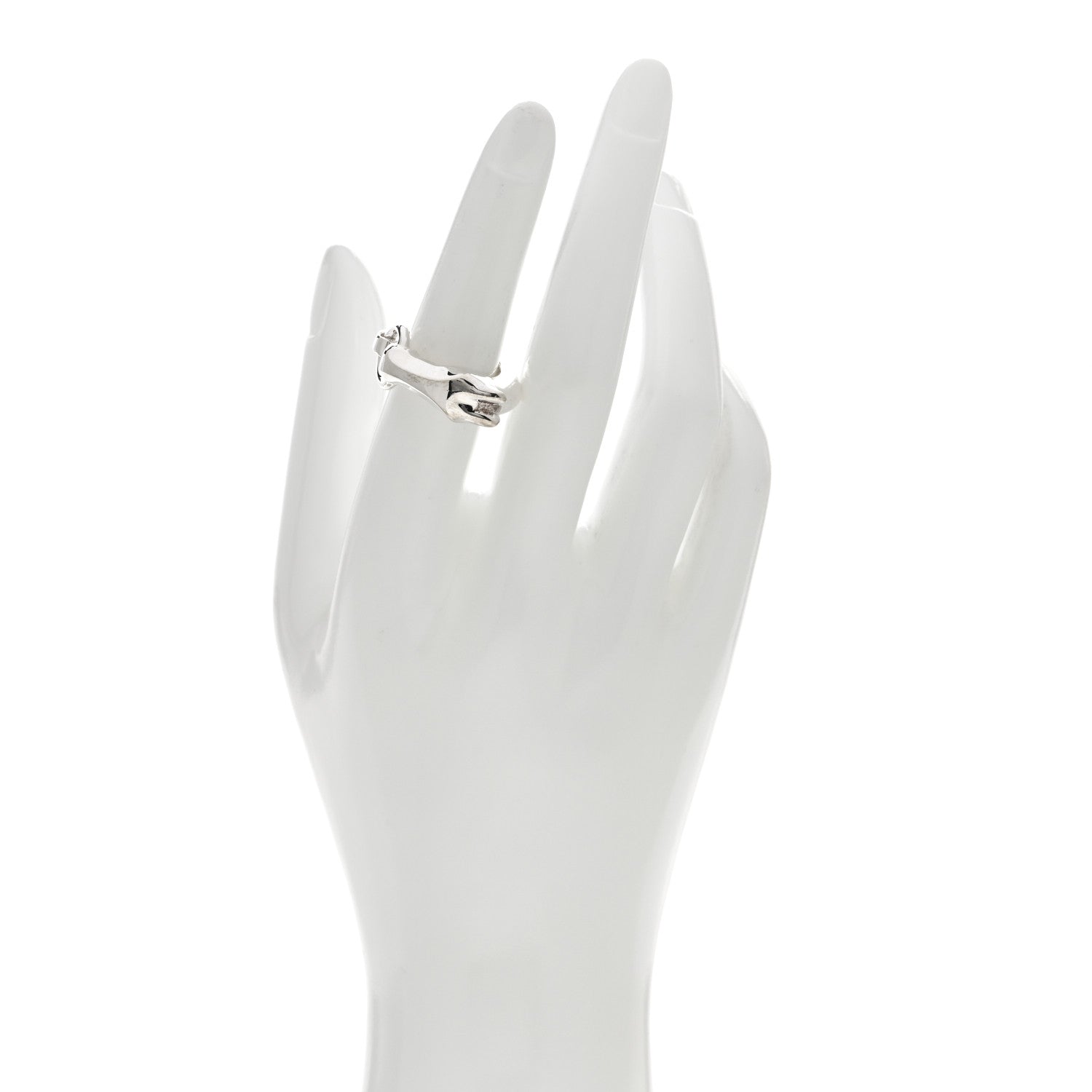 Hermes Sterling Silver PM Galop Ring 52 6 2 of 5