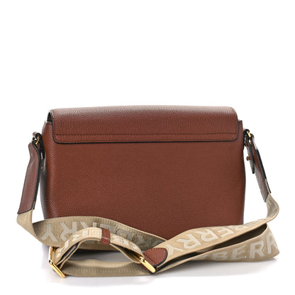 Burberry Calfskin Vintage Check Note Crossbody Bag Tan 3 of 8