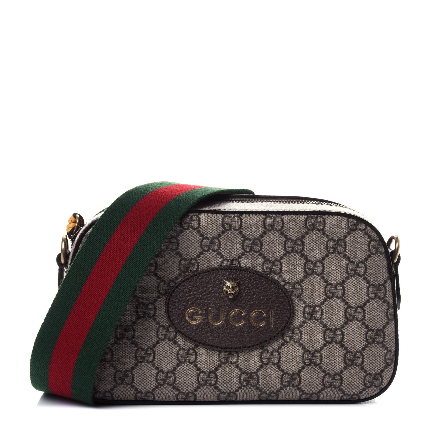 GG Supreme Monogram Web Neo Vintage Shoulder Bag Beige New Acero Crop