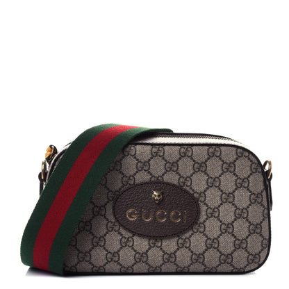 Gucci GG Supreme Monogram Web Neo Vintage Shoulder Bag Beige New Acero Crop 1 of 4
