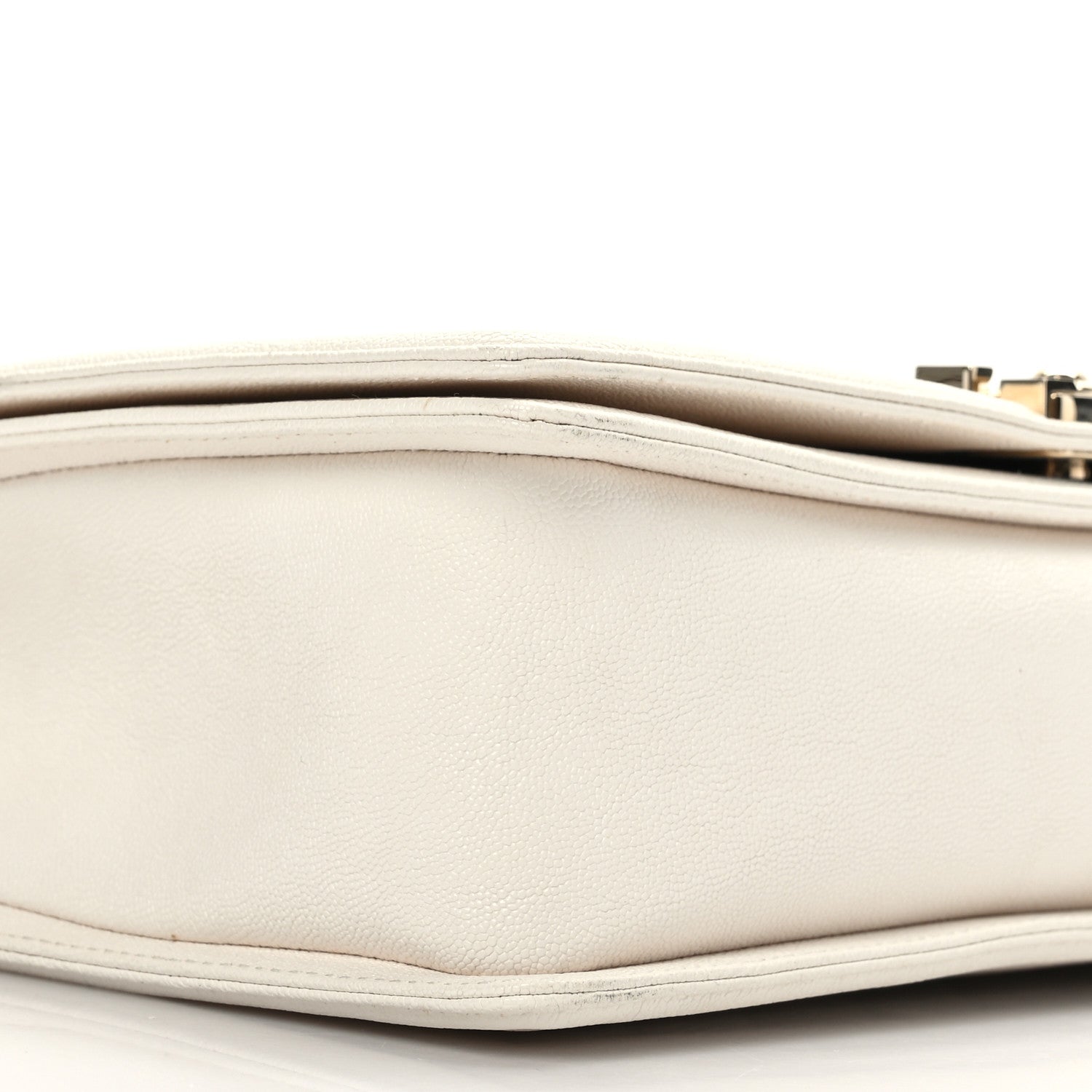 Chanel Caviar Quilted New Medium Boy Flap White 8 of 9