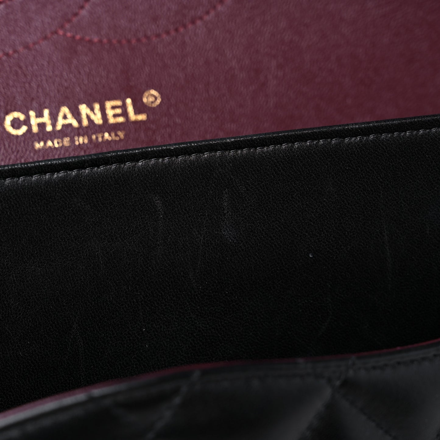 Lambskin Quilted Jumbo Double Flap Black