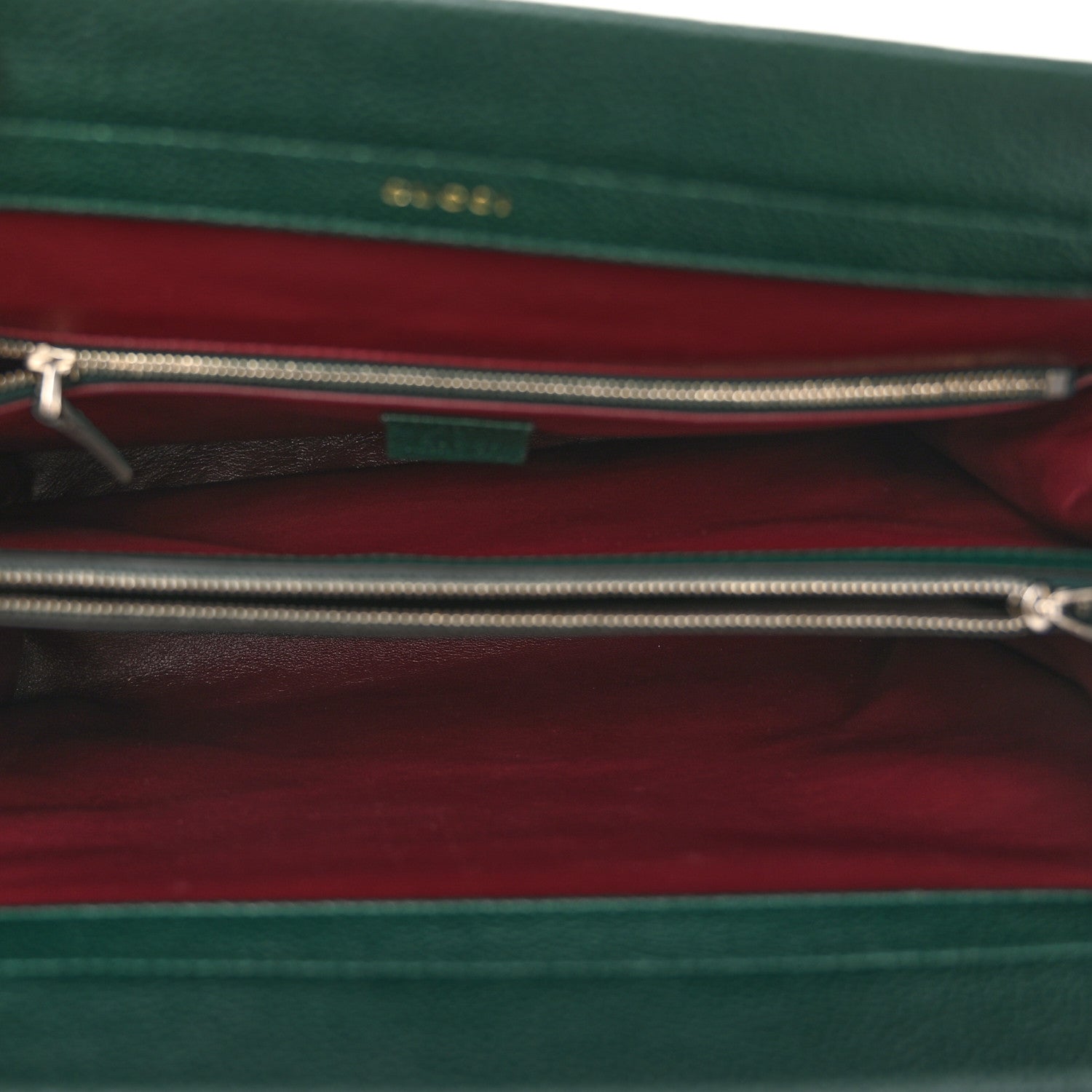 Gucci Grainy Calfskin Small Zumi Top Handle Bag Vintage Green 5 of 11
