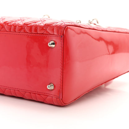 Christian Dior Patent Cannage Large Lady Dior Red 10 of 10