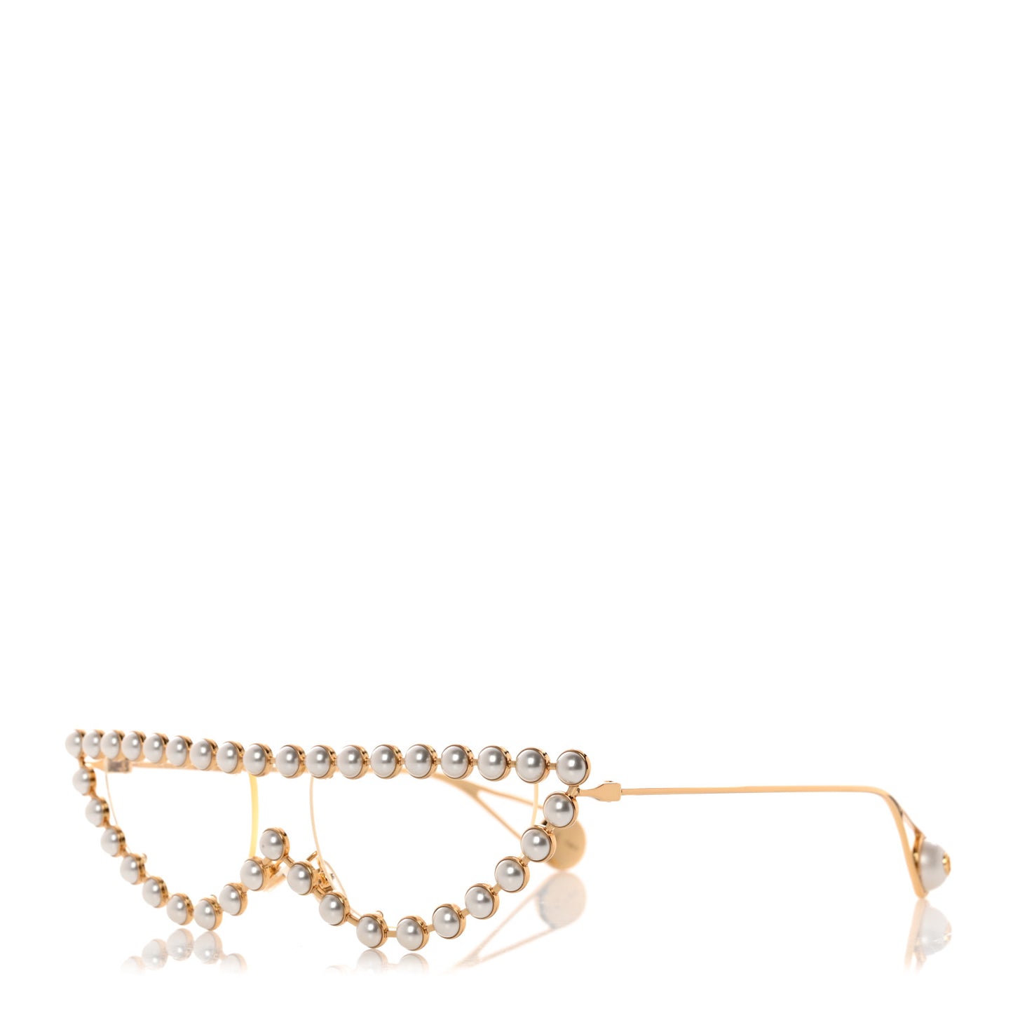 Metal Crystal Cat Eye Glasses GG0364S Gold