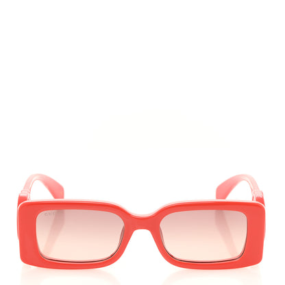 Gucci Acetate Chaise Rectangler Frame Sunglasses GG1325S Salmon Pink 2 of 8