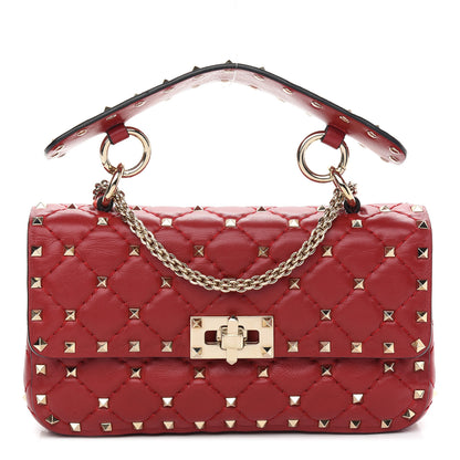 Valentino Garavani Nappa Small Rockstud Spike Shoulder Bag Rosso Valentino 1 of 9