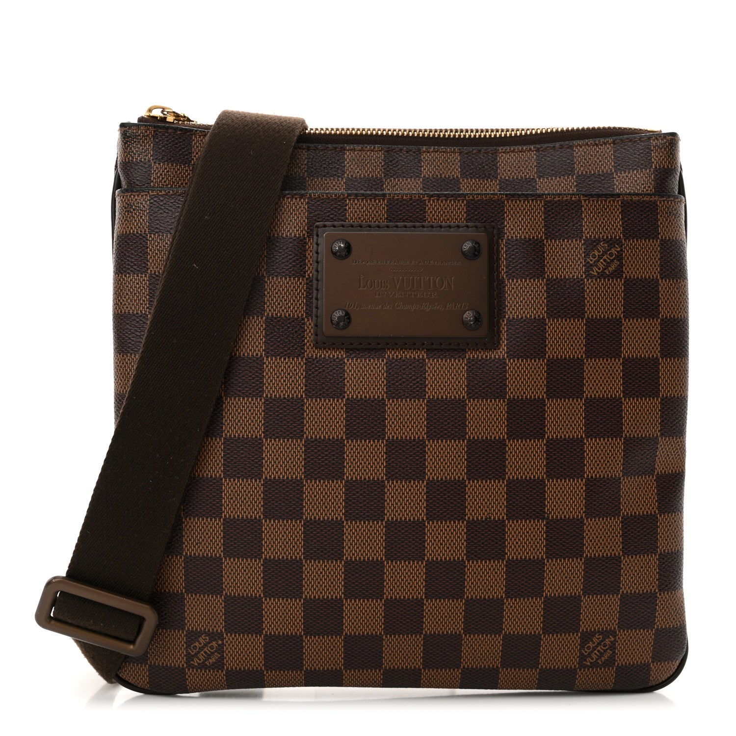 Louis Vuitton Damier Ebene Brooklyn Flat Pochette 1 of 10
