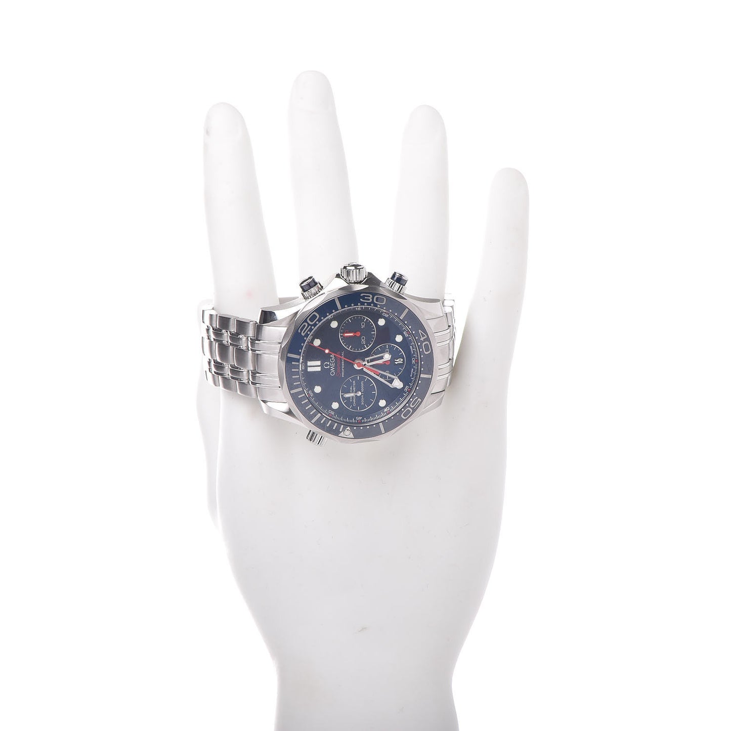 Stainless Steel 44mm Seamaster Chronograph Automatic Watch Blue 212.30.44.50.03.001