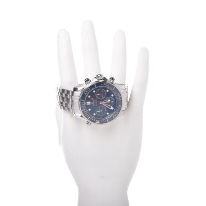 Omega Stainless Steel 44mm Seamaster Chronograph Automatic Watch Blue 212.30.44.50.03.001 2 of 8