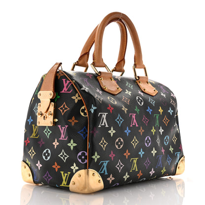 Louis Vuitton Monogram Multicolor Speedy 30 Black 3 of 10