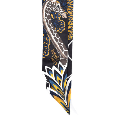 Hermes Silk Three Graces Twilly Black Gold Taupe 2 of 4