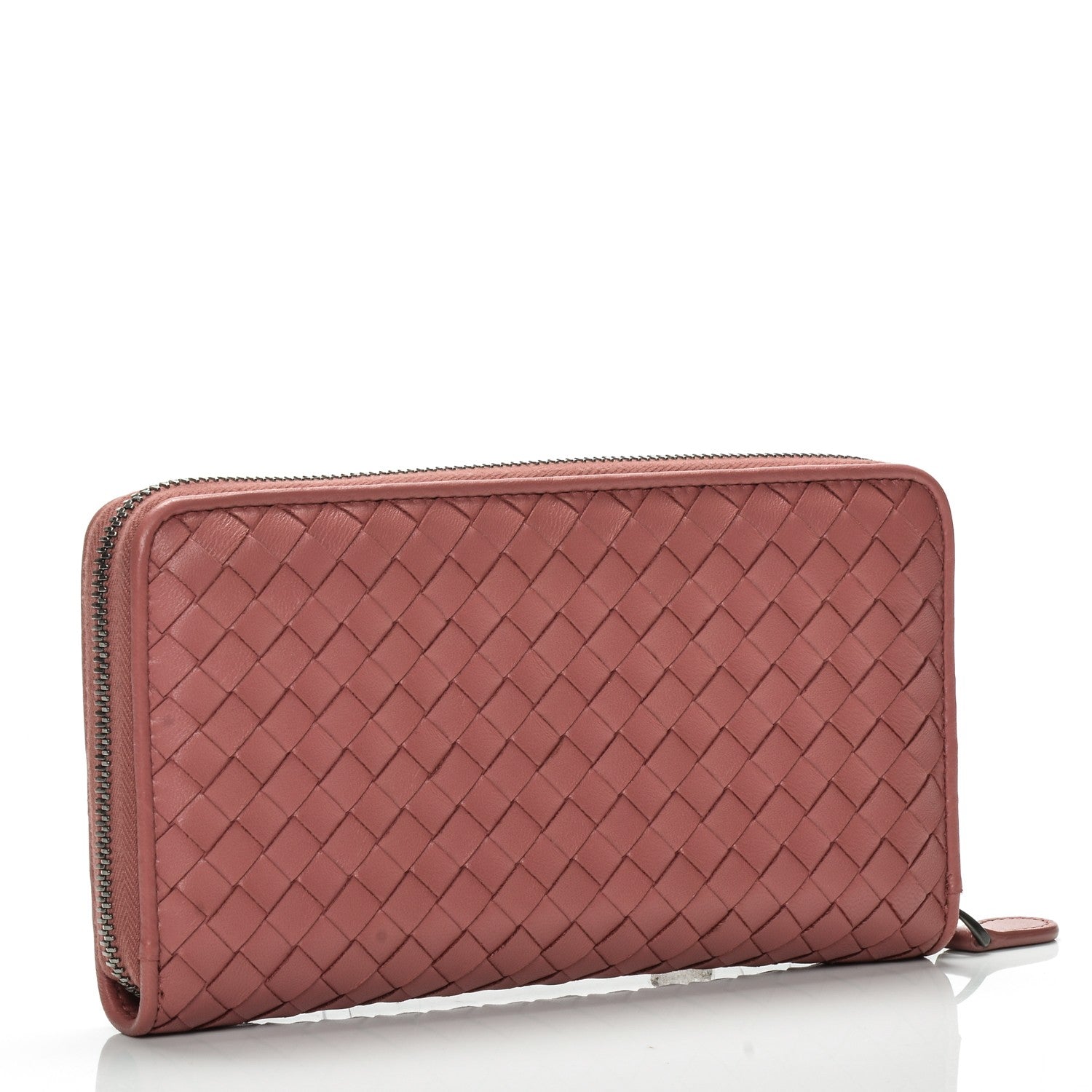 Bottega Veneta Nappa Intrecciato Zip Around Wallet Mallow 3 of 6