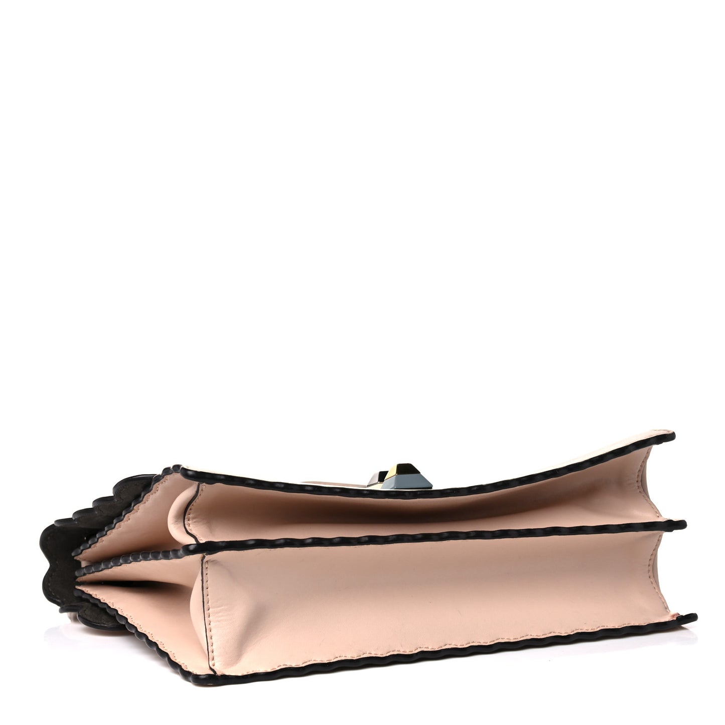 Vitello Liberty Scalloped Studded Kan I Shoulder Bag Plaster