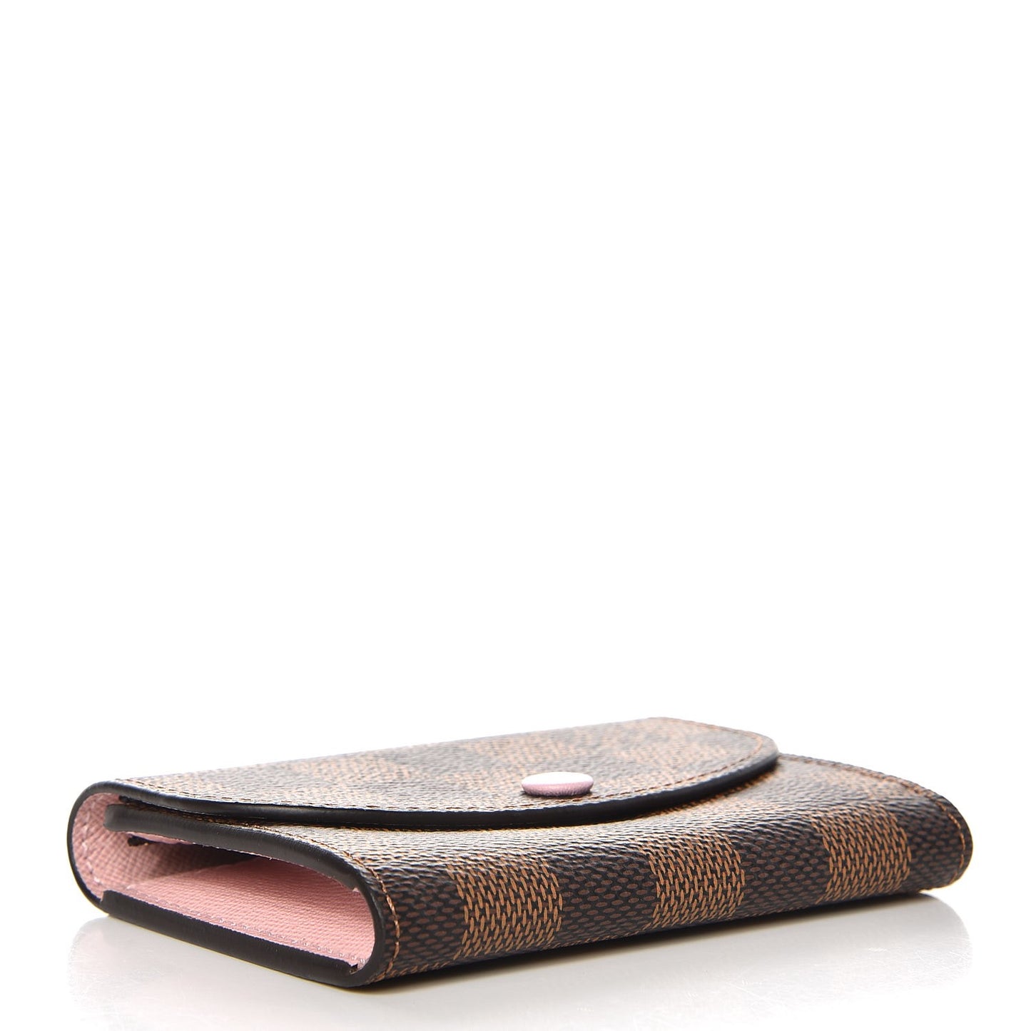 Damier Ebene Rosalie Coin Purse Rose Ballerine