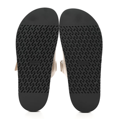 Hermes Calfskin Womens Chypre Sandals 40.5 Beige Mastic 5 of 9