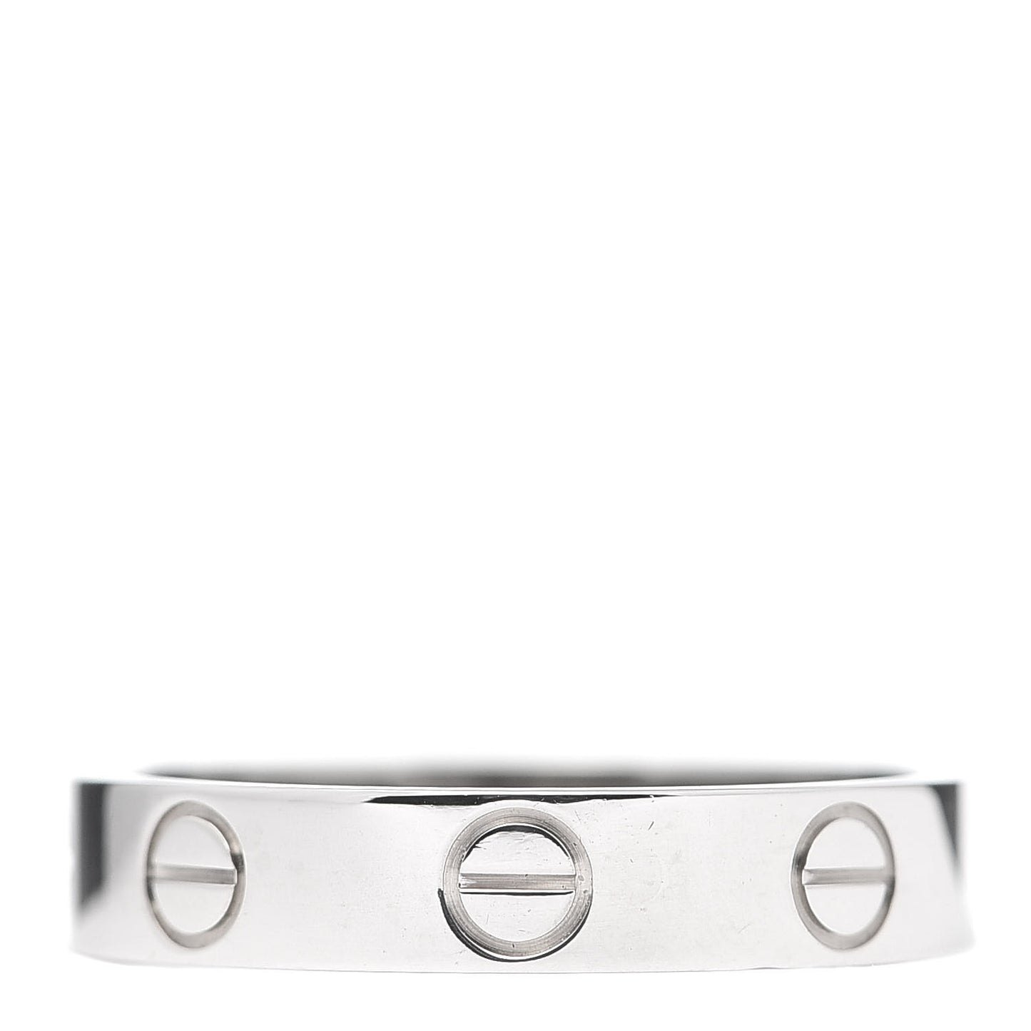 18K White Gold 3.5mm LOVE Wedding Band Ring 50 5.25
