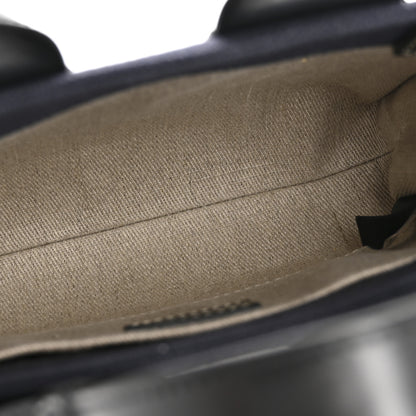 Chloe Calfskin Linen Small Woody Tote Deep Denim 5 of 10