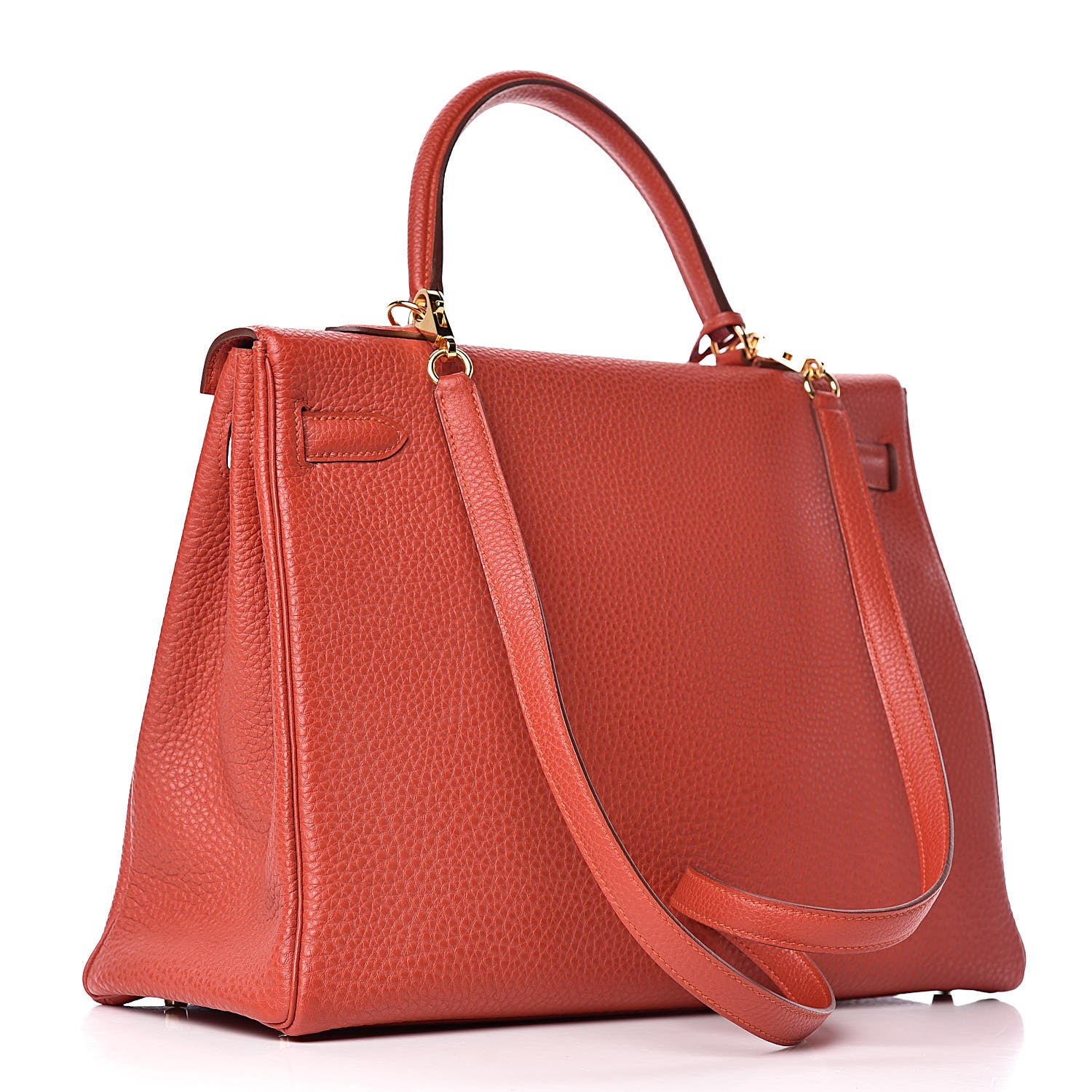 Hermes Togo Kelly Retourne 35 Vermillion 3 of 41