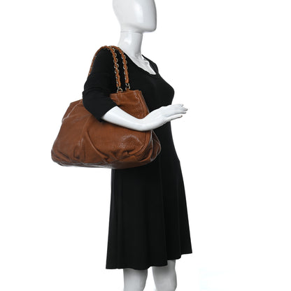 Fendi Crinkled Lambskin Mia Tote Naturale 2 of 10