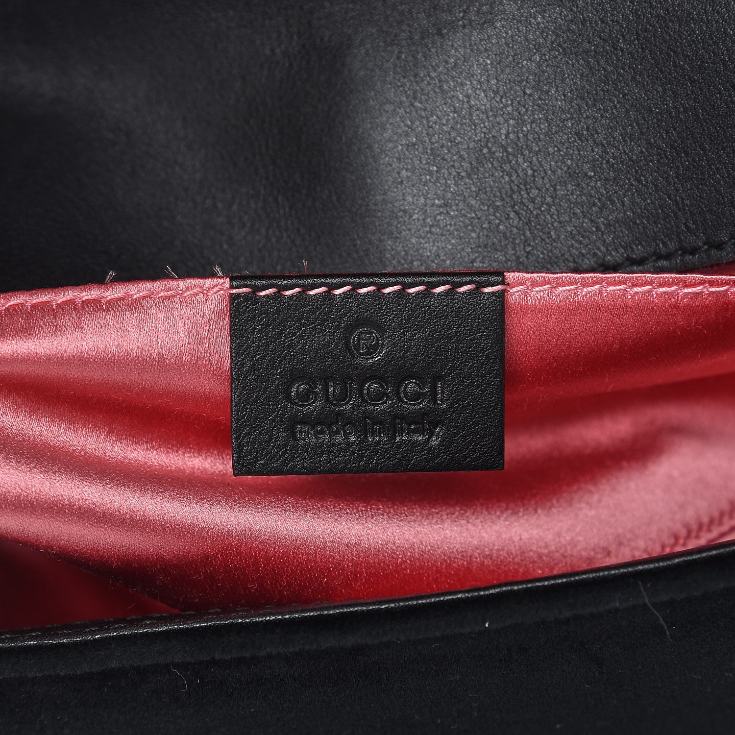 Gucci Velvet Matelasse Mini GG Marmont Shoulder Bag Black 6 of 7