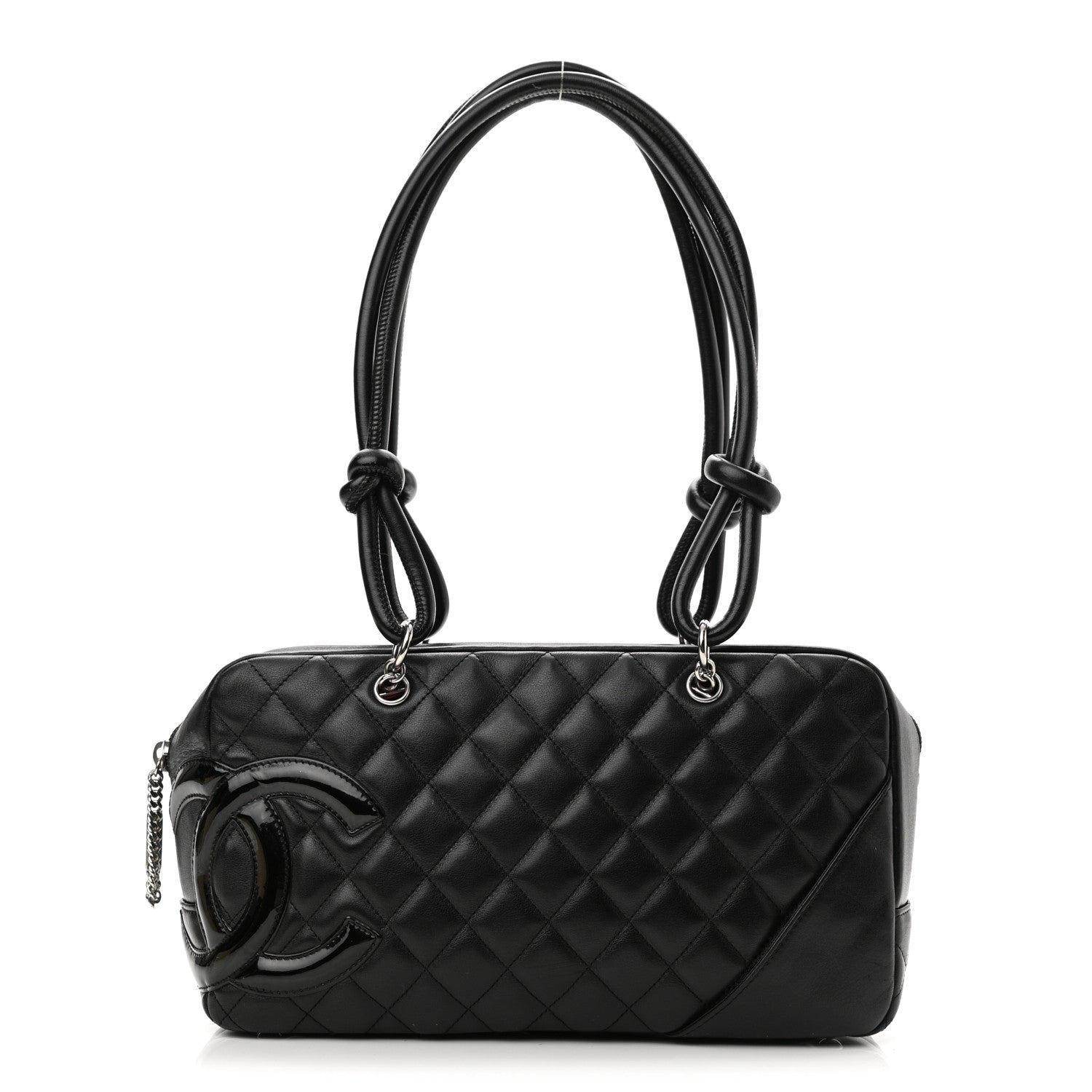 Chanel Calfskin Quilted Large Cambon Bowler Black 1 of 11