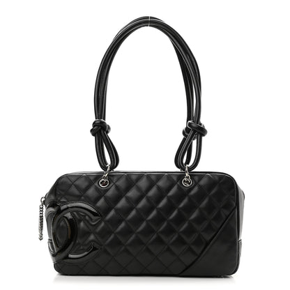 Chanel Calfskin Quilted Large Cambon Bowler Black 1 of 11