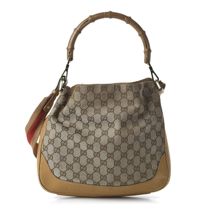Gucci Monogram Bamboo Top Handle Bag Tan 1 of 9