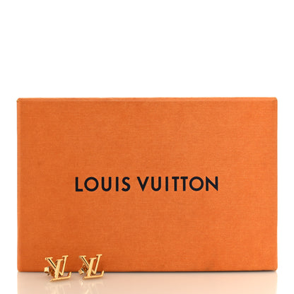 Louis Vuitton Metal LV Iconic Earrings Gold 6 of 6