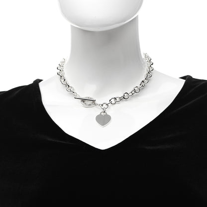 Tiffany Sterling Silver Heart Tag Toggle Necklace 2 of 4