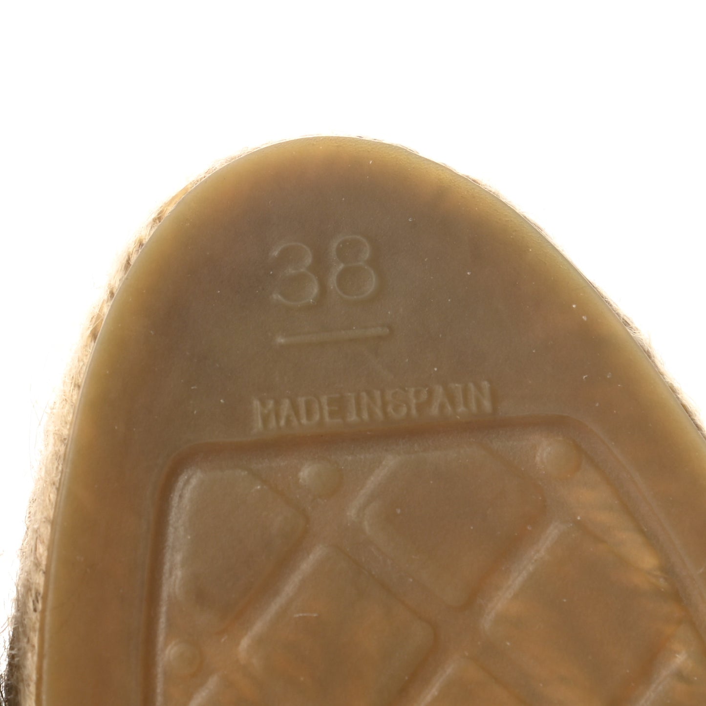 Lambskin CC Espadrilles 38 Beige Black