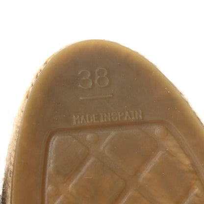 Chanel Lambskin CC Espadrilles 38 Beige Black 6 of 8
