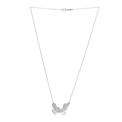 Tiffany Platinum Diamond Mini Paper Flowers Cluster Pendant Necklace 3 of 6