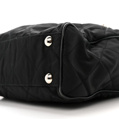 Prada Tessuto Nylon Impunturato Quilted Shopping Tote Black 10 of 15