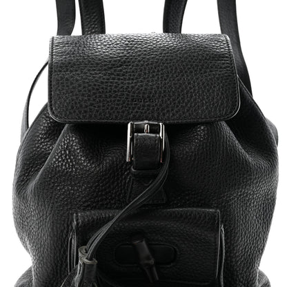 Gucci Calfskin Small Bamboo Backpack Black 8 of 12