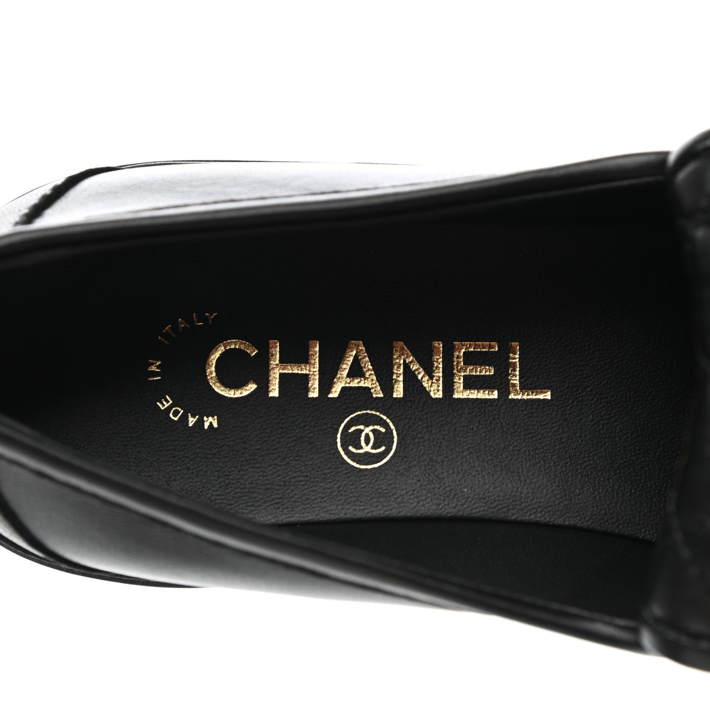 Lambskin Quilted CC Turnlock Loafers 38 Black